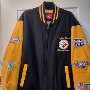 Pittsburgh Steelers Super Bowl Camp Leather Jacket